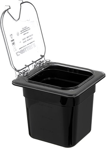 Carlisle FoodService Products 3068503 Plastic Food Pan, 1/6 Size, 6 Inches Deep, Black