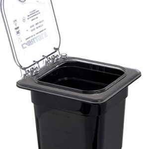 Carlisle FoodService Products 3068503 Plastic Food Pan, 1/6 Size, 6 Inches Deep, Black