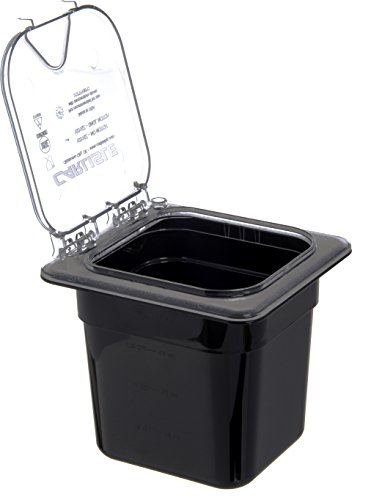 Carlisle FoodService Products 3068503 Plastic Food Pan, 1/6 Size, 6 Inches Deep, Black