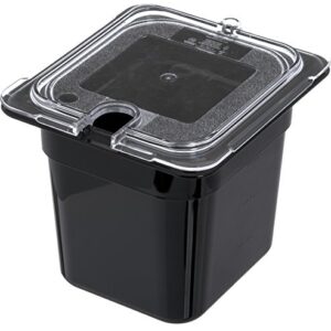 Carlisle FoodService Products 3068503 Plastic Food Pan, 1/6 Size, 6 Inches Deep, Black