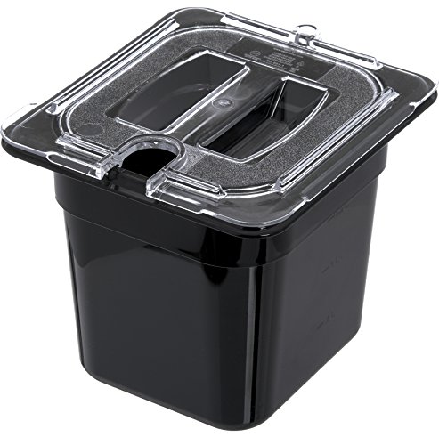 Carlisle FoodService Products 3068503 Plastic Food Pan, 1/6 Size, 6 Inches Deep, Black