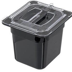 Carlisle FoodService Products 3068503 Plastic Food Pan, 1/6 Size, 6 Inches Deep, Black