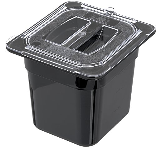 Carlisle FoodService Products 3068503 Plastic Food Pan, 1/6 Size, 6 Inches Deep, Black