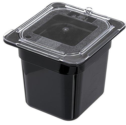 Carlisle FoodService Products 3068503 Plastic Food Pan, 1/6 Size, 6 Inches Deep, Black