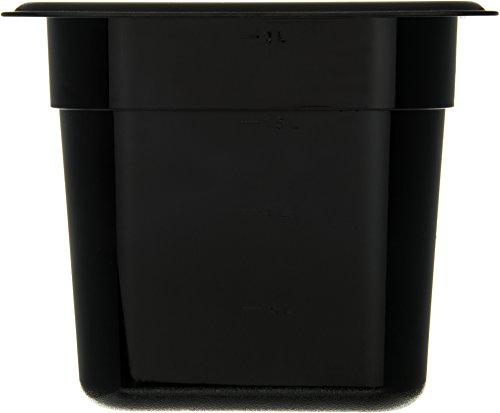 Carlisle FoodService Products 3068503 Plastic Food Pan, 1/6 Size, 6 Inches Deep, Black