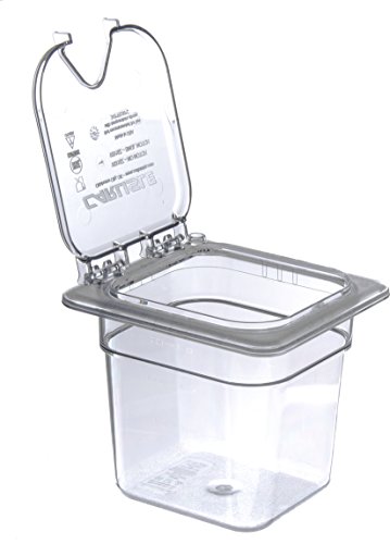 Carlisle FoodService Products Plastic Food Pan 1/6 Size 6 Inches Deep Clear