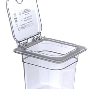 Carlisle FoodService Products Plastic Food Pan 1/6 Size 6 Inches Deep Clear