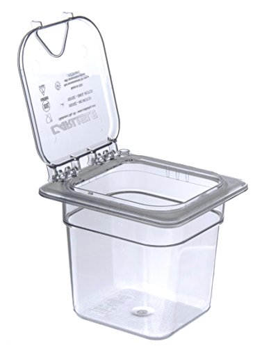 Carlisle FoodService Products Plastic Food Pan 1/6 Size 6 Inches Deep Clear