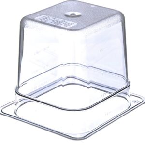 Carlisle FoodService Products Plastic Food Pan 1/6 Size 6 Inches Deep Clear