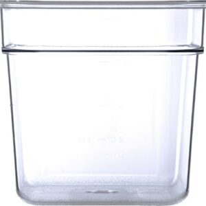 Carlisle FoodService Products Plastic Food Pan 1/6 Size 6 Inches Deep Clear