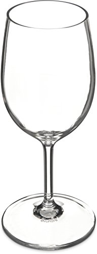 Carlisle FoodService Products 564507 Alibi Shatter-Resistant Plastic White Wine Glass, 8 oz., 6.94" Height, 2.75" width, 2.75" Length, Polycarbonate (Pc), Clear ,pack of 1