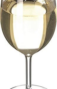 Carlisle FoodService Products 564507 Alibi Shatter-Resistant Plastic White Wine Glass, 8 oz., 6.94" Height, 2.75" width, 2.75" Length, Polycarbonate (Pc), Clear ,pack of 1