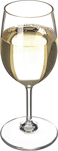 Carlisle FoodService Products 564507 Alibi Shatter-Resistant Plastic White Wine Glass, 8 oz., 6.94" Height, 2.75" width, 2.75" Length, Polycarbonate (Pc), Clear ,pack of 1