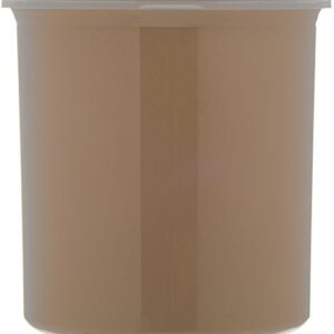 Carlisle FoodService Products Round Storage Container with Lid, 1.2 Quart Crock, Beige