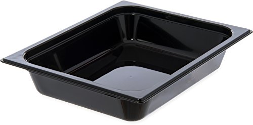 Carlisle FoodService Products 10420B03 StorPlus High Heat Food Pan, 2.5" Deep, Half Size, Black