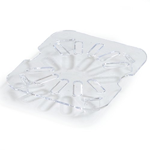 Carlisle FoodService Products Plastic Drain Shelf for 1/6 Size Food Pan Clear