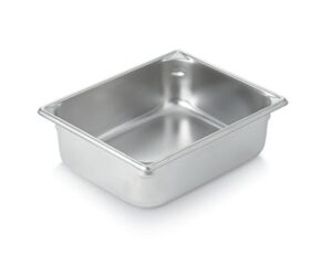 vollrath 30242 stainless steel super pan v steam table pan, 1/2 size, 6.7-quart