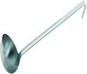 piazza x-large multipurpose stainless steel ladle with hooked handle, 25 inch