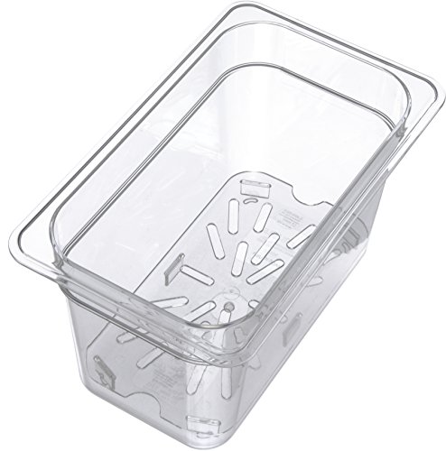 Carlisle FoodService Products 3069507 Plastic Drain Shelf for 1/4 Size Food Pan, Clear (Pack of 6)