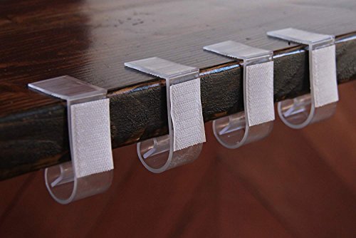 NAVADEAL Table Skirting Clips Tablecloth Clips for Table 1 1/2" - 2" with Hook and Loop | Pack of 24 | Great for Wedding Home Meeting Party Picnic Patio Banquet Indoor Outdoor Events