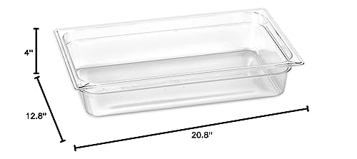 Carlisle FoodService Products StorPlus Plastic Food Pan, 4 Inches, Clear