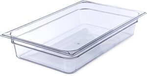 carlisle foodservice products storplus plastic food pan, 4 inches, clear