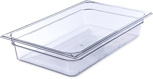 Carlisle FoodService Products StorPlus Plastic Food Pan, 4 Inches, Clear