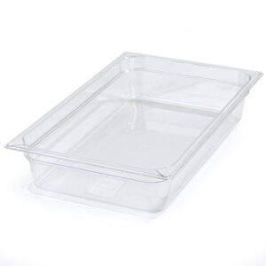 Carlisle FoodService Products StorPlus Plastic Food Pan, 4 Inches, Clear