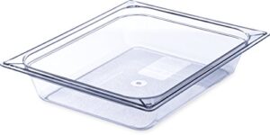 carlisle foodservice products 10220b07 storplus half size food pan, polycarbonate, 2.5" deep, clear