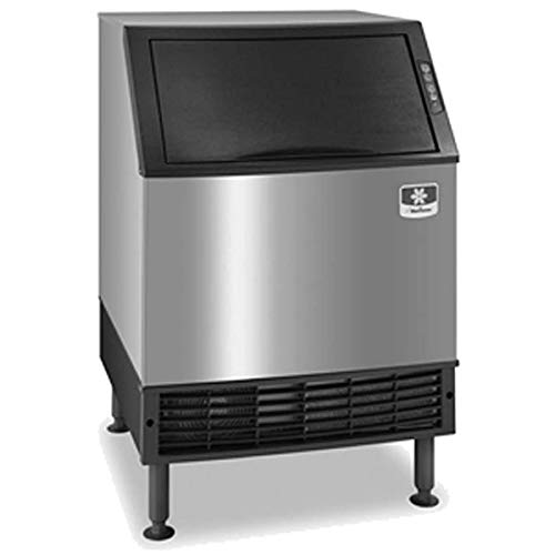 Manitowoc UYF0240A NEO 26' Air Cooled Undercounter Half Dice Cube Ice Machine with 90 lb. Bin - 219 lb, Stainless Steel