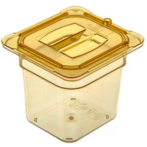 Carlisle FoodService Products 3088513 StorPlus High Heat Food Pan, 6" Deep, Sixth Size, Amber