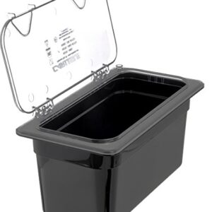 Carlisle FoodService Products Plastic Food Pan 1/3 Size 6 Inches Deep Black