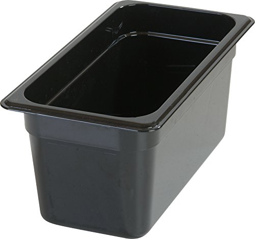 Carlisle FoodService Products Plastic Food Pan 1/3 Size 6 Inches Deep Black