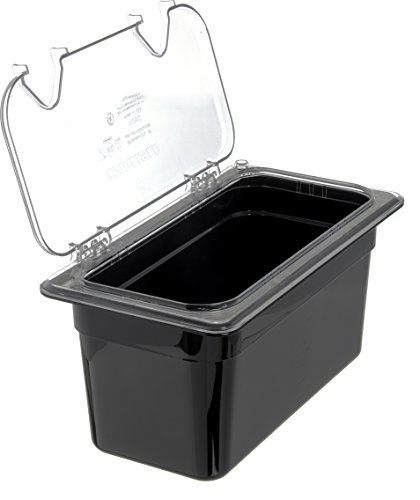 Carlisle FoodService Products Plastic Food Pan 1/3 Size 6 Inches Deep Black