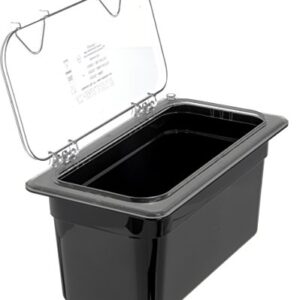 Carlisle FoodService Products Plastic Food Pan 1/3 Size 6 Inches Deep Black