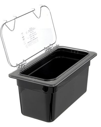 Carlisle FoodService Products Plastic Food Pan 1/3 Size 6 Inches Deep Black