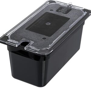 Carlisle FoodService Products Plastic Food Pan 1/3 Size 6 Inches Deep Black