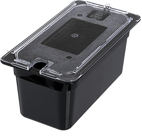 Carlisle FoodService Products Plastic Food Pan 1/3 Size 6 Inches Deep Black