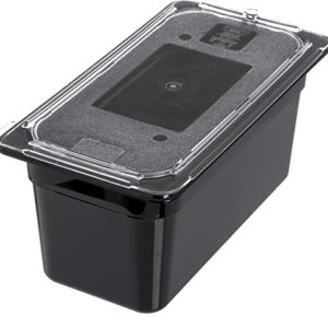 Carlisle FoodService Products Plastic Food Pan 1/3 Size 6 Inches Deep Black