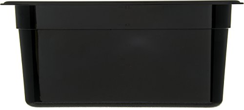 Carlisle FoodService Products Plastic Food Pan 1/3 Size 6 Inches Deep Black