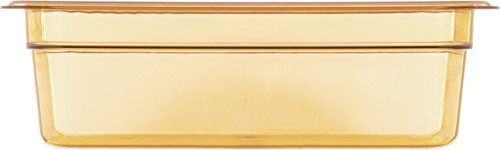 Carlisle FoodService Products 3086113 StorPlus High Heat Food Pan, 4" Deep, Third Size, Amber