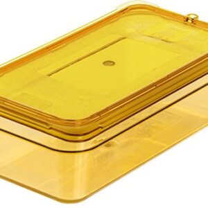 Carlisle FoodService Products 3086113 StorPlus High Heat Food Pan, 4" Deep, Third Size, Amber