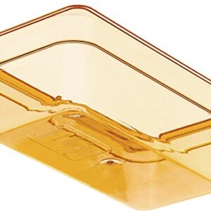 Carlisle FoodService Products 3086113 StorPlus High Heat Food Pan, 4" Deep, Third Size, Amber