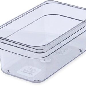 Carlisle FoodService Products Plastic Food Pan 1/4 Size 4 Inches Deep Clear