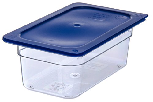 Carlisle FoodService Products Plastic Food Pan 1/4 Size 4 Inches Deep Clear