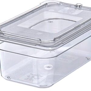 Carlisle FoodService Products Plastic Food Pan 1/4 Size 4 Inches Deep Clear