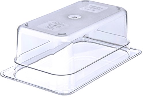 Carlisle FoodService Products Plastic Food Pan 1/4 Size 4 Inches Deep Clear