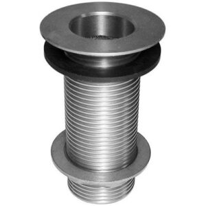 chg (component hardware group) e16-4021-lw sink drain 1" nps nickel-plated brass w/washer & nut for chg 561213