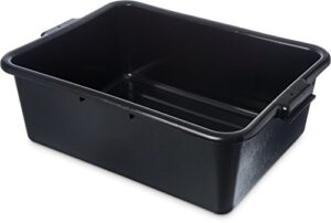 carlisle foodservice products 4401103 comfort curve bus box/tote box, 7" deep, black