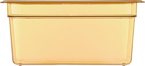 Carlisle FoodService Products 3086213 StorPlus High Heat Food Pan, 6" Deep, Third Size, Amber